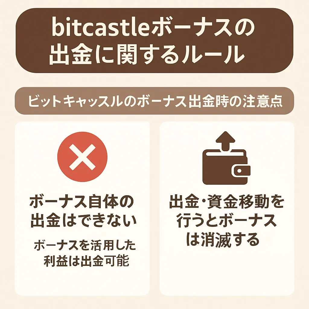 ビットキャッスル出金ルール概要