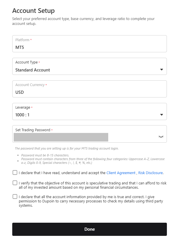 アカウント設定