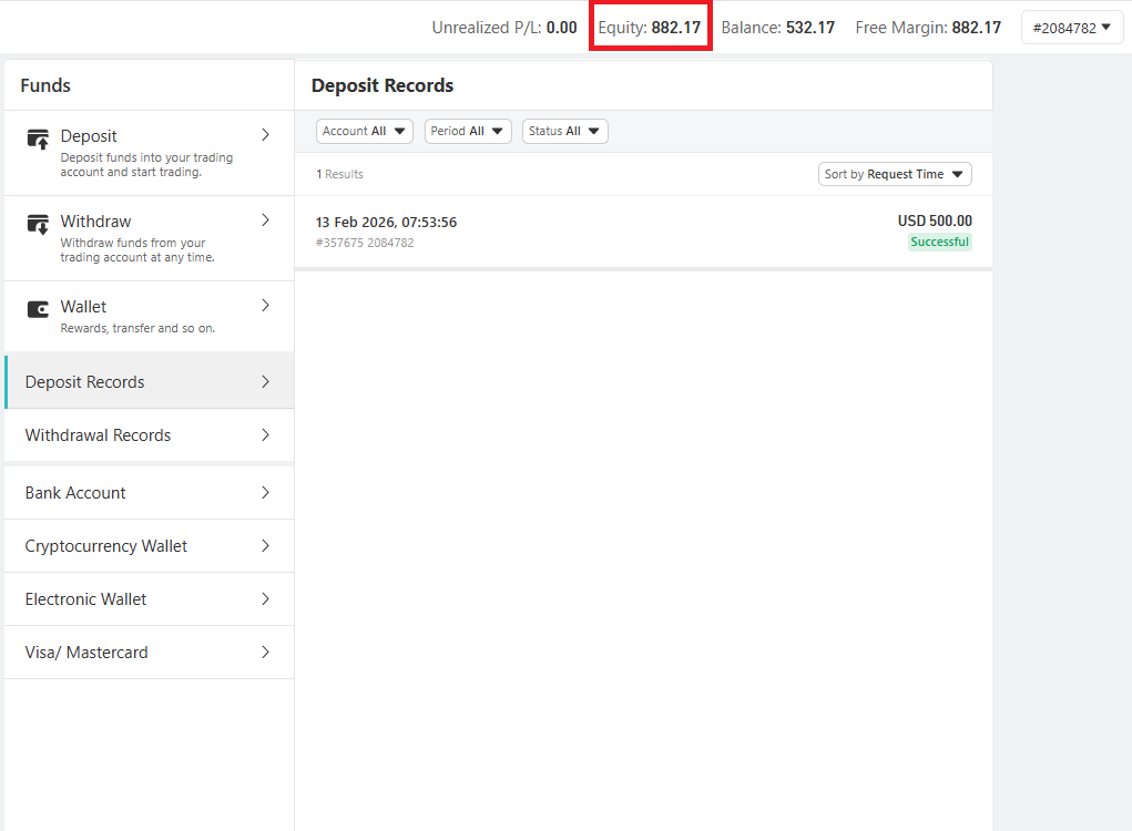 dupoin 入金ボーナスホーム画面