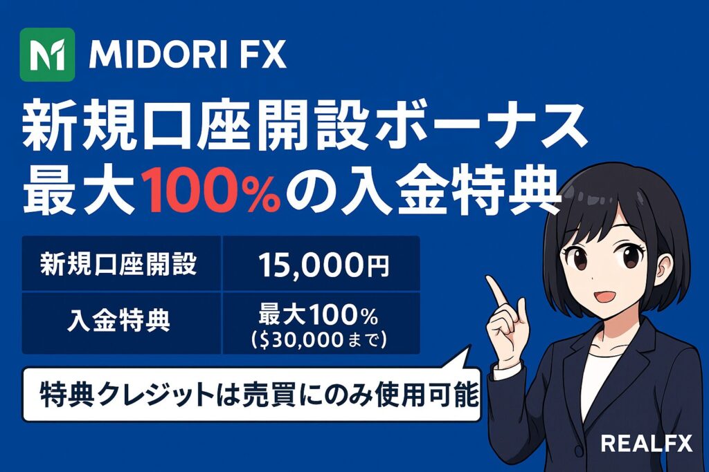 MidoriFX 口座開設ボーナス